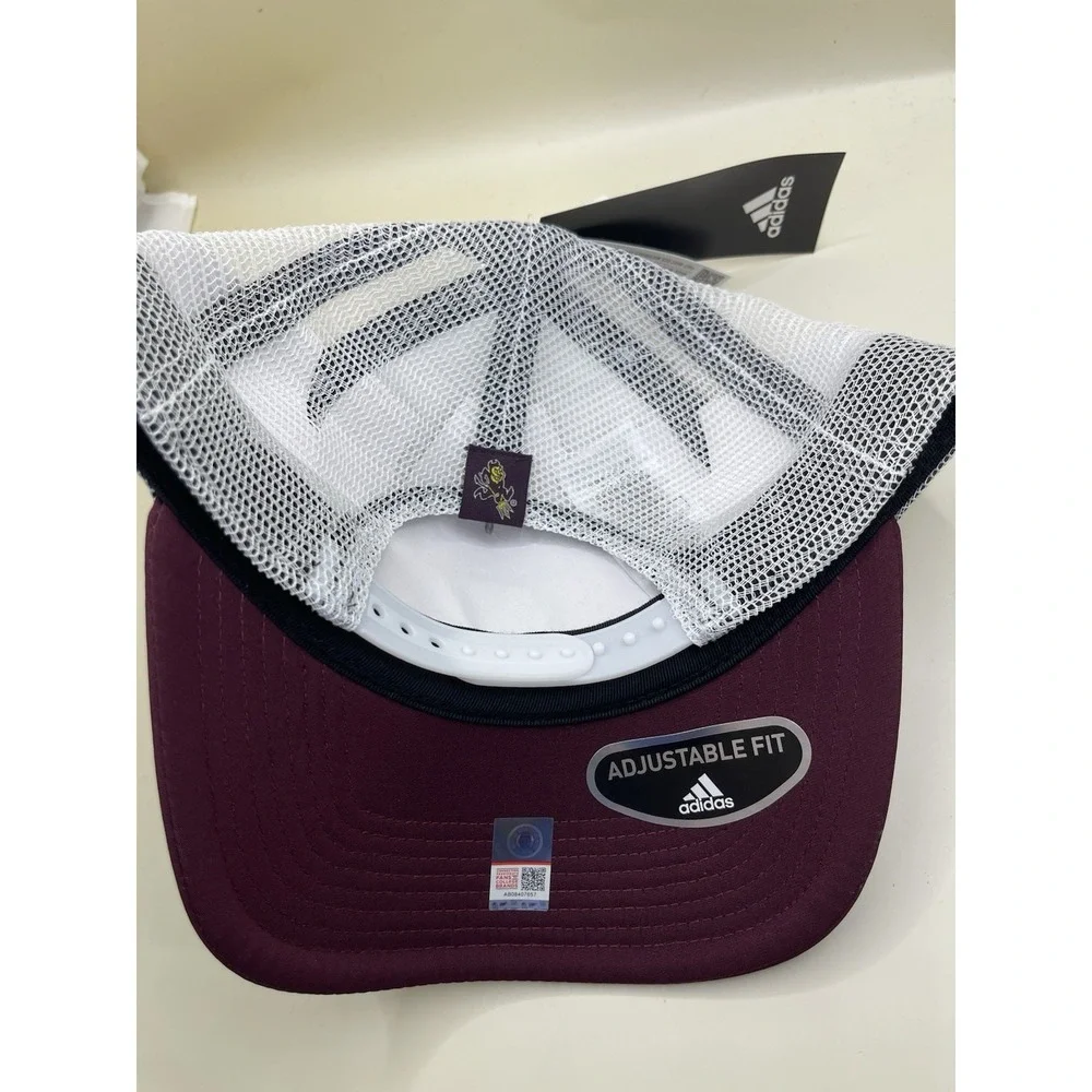 Arizona State Sun Devils adidas Wave Foam Trucker Snapback Hat Maroon/White NWT